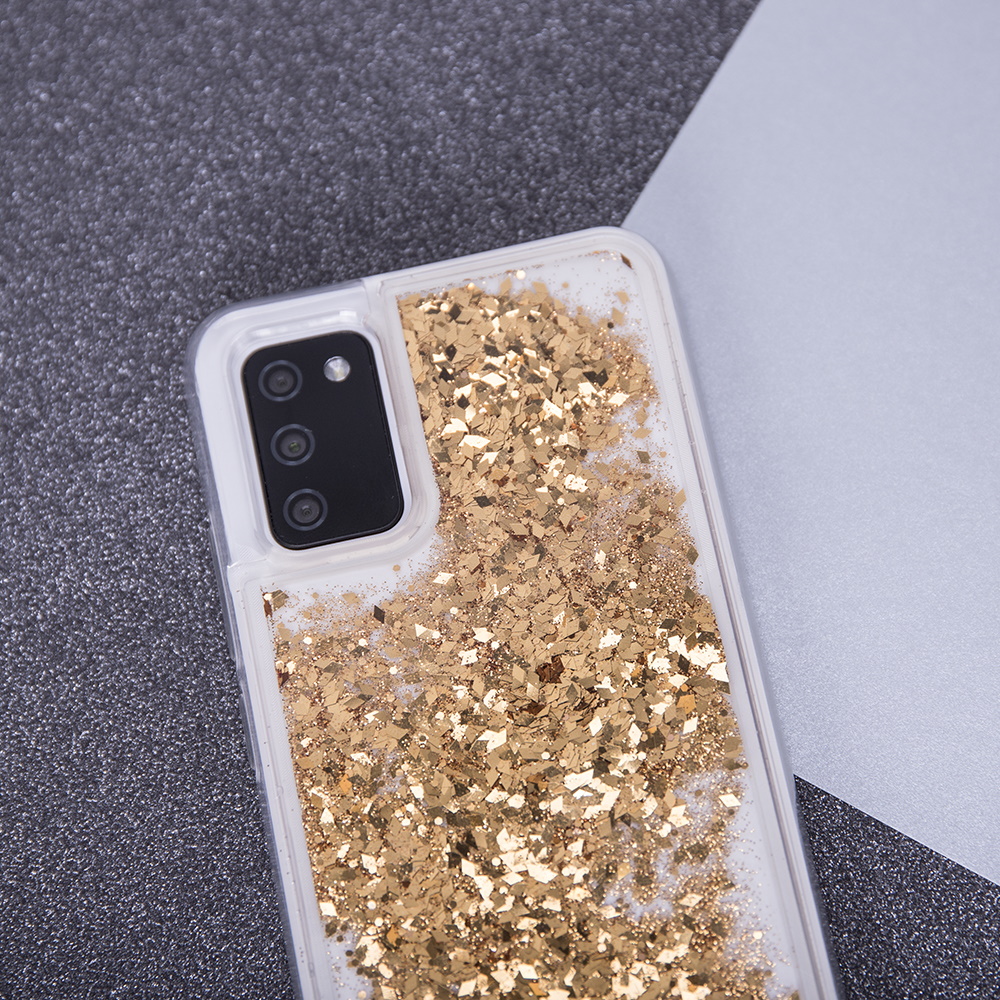 Nakadka Liquid Sparkle TPU zota Xiaomi Redmi Note 10 4G / 7