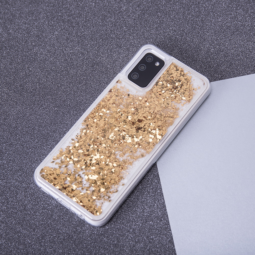 Nakadka Liquid Sparkle TPU zota Xiaomi Redmi Note 10 4G / 8