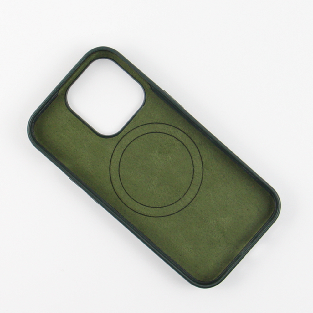 Nakadka Mag Leather zielona Apple iPhone 13 / 6