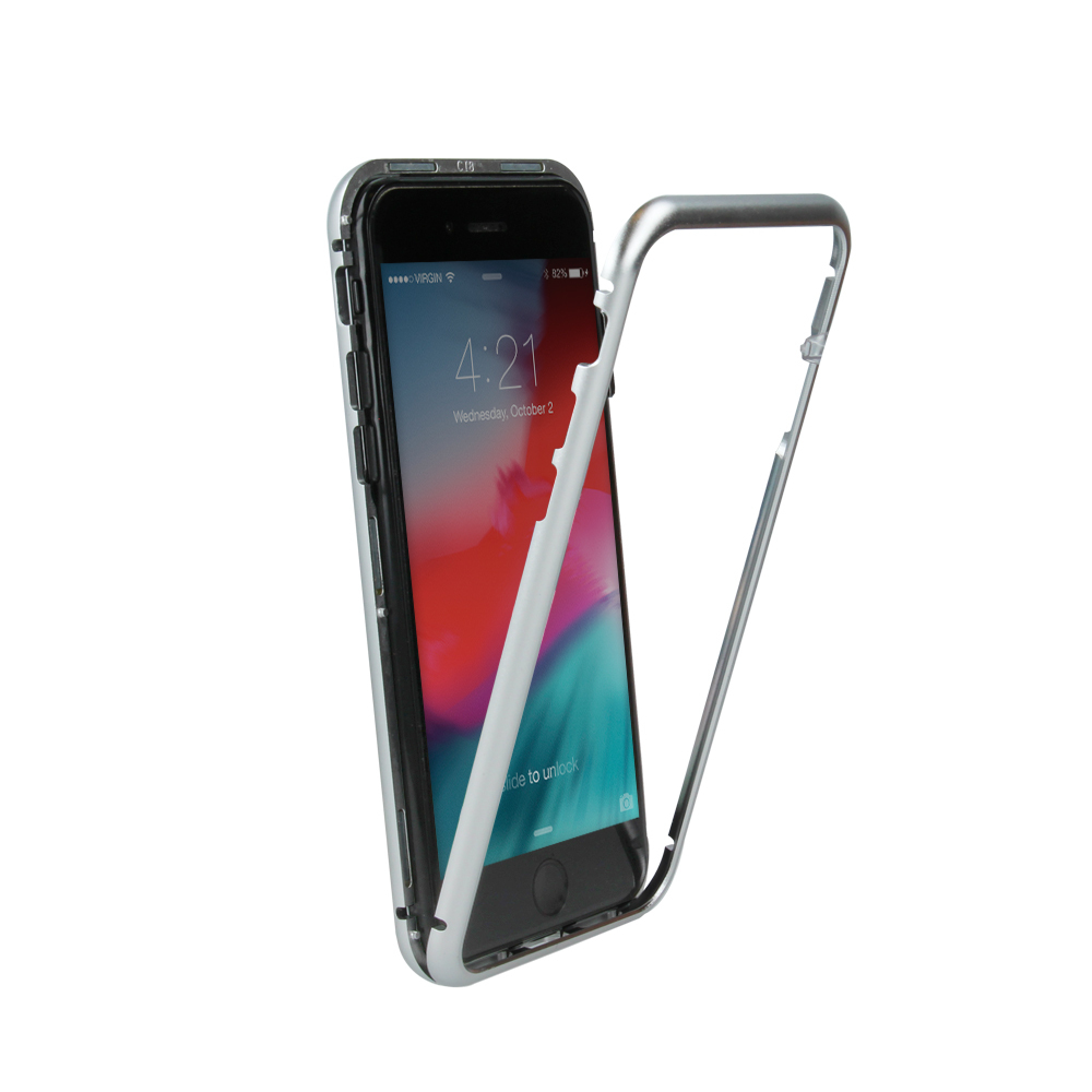 Nakadka Magnetic srebrna Apple iPhone XR / 6