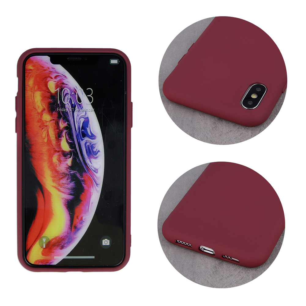 Nakadka Silicon burgundowa Apple iPhone SE 2020 / 3