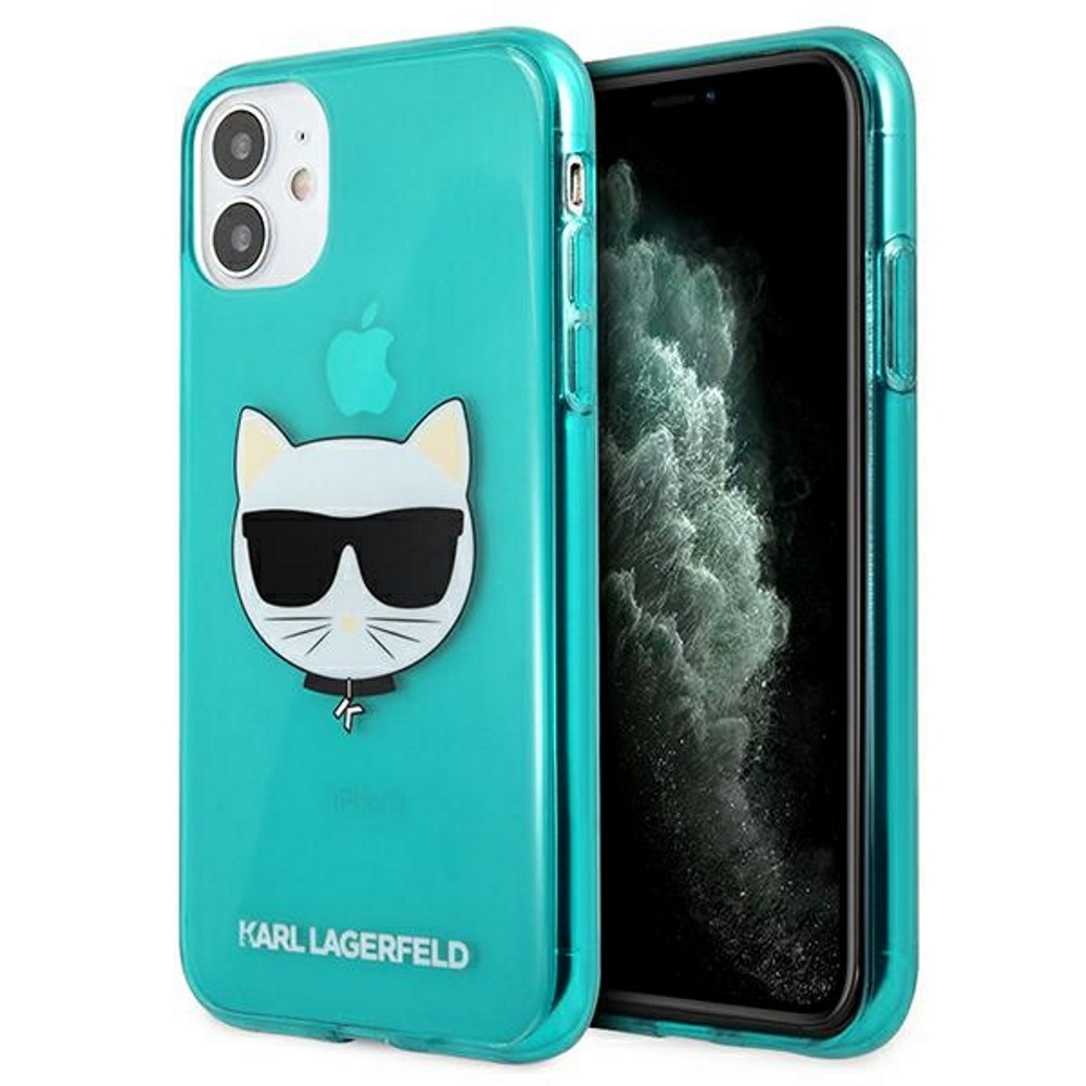  niebieskie hard case Glitter Choupette Fluo Apple iPhone 12 Pro Max (6.7 cali)