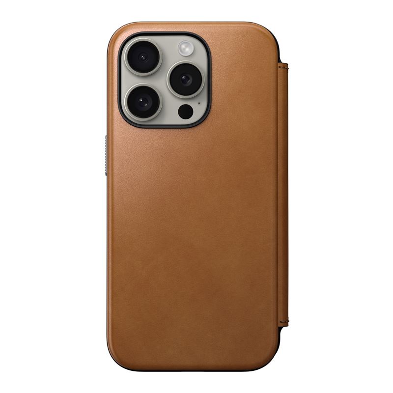 Nomad Modern Leather Folio Pokrowiec brzowe Apple iPhone 15 Pro / 3