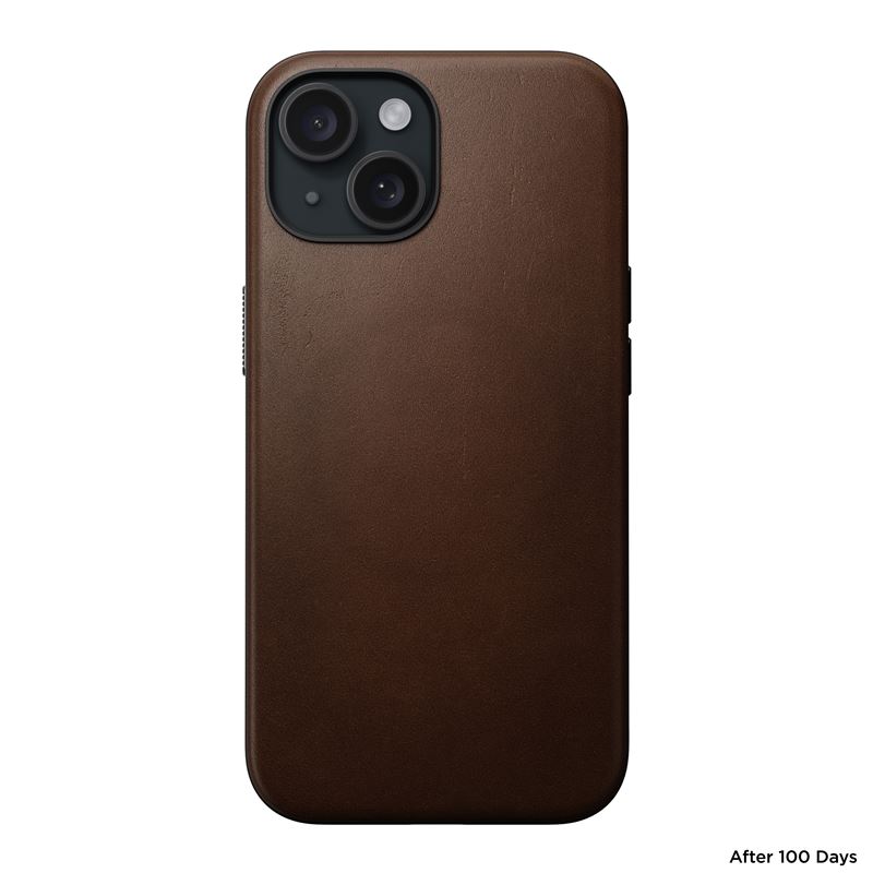 Nomad Modern Leather Pokrowiec brzowe Apple iPhone 15 / 4