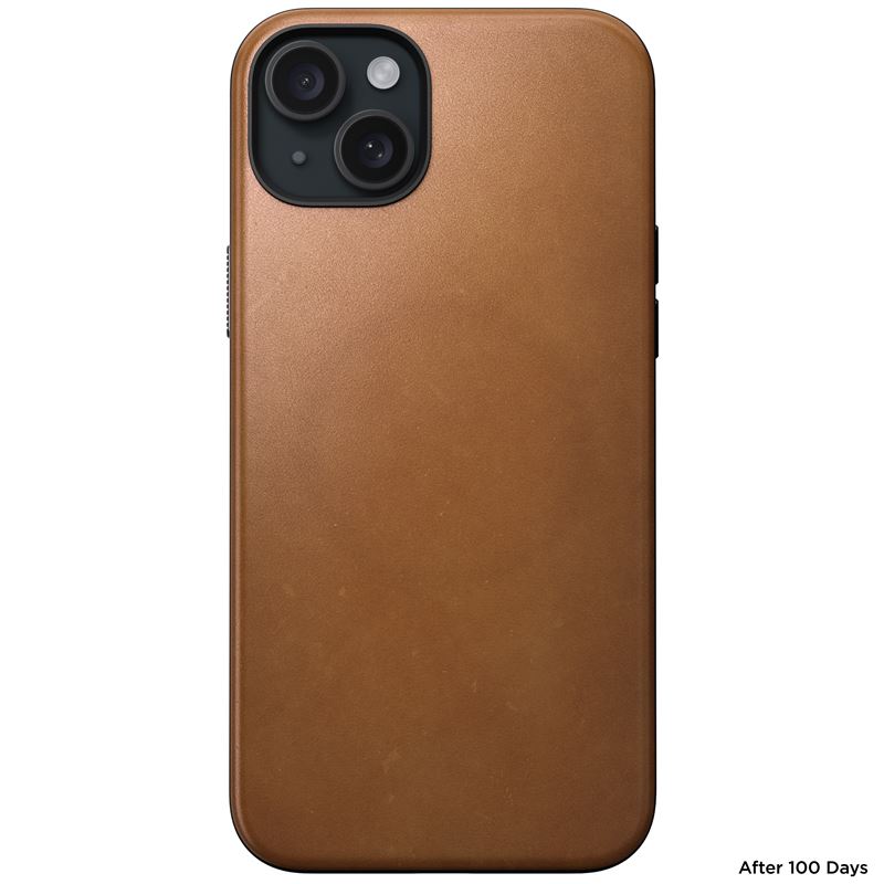 Nomad Modern Leather Pokrowiec brzowe Apple iPhone 15 Plus / 4