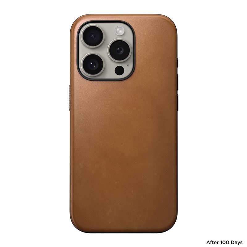 Nomad Modern Leather Pokrowiec brzowe Apple iPhone 15 Pro / 4