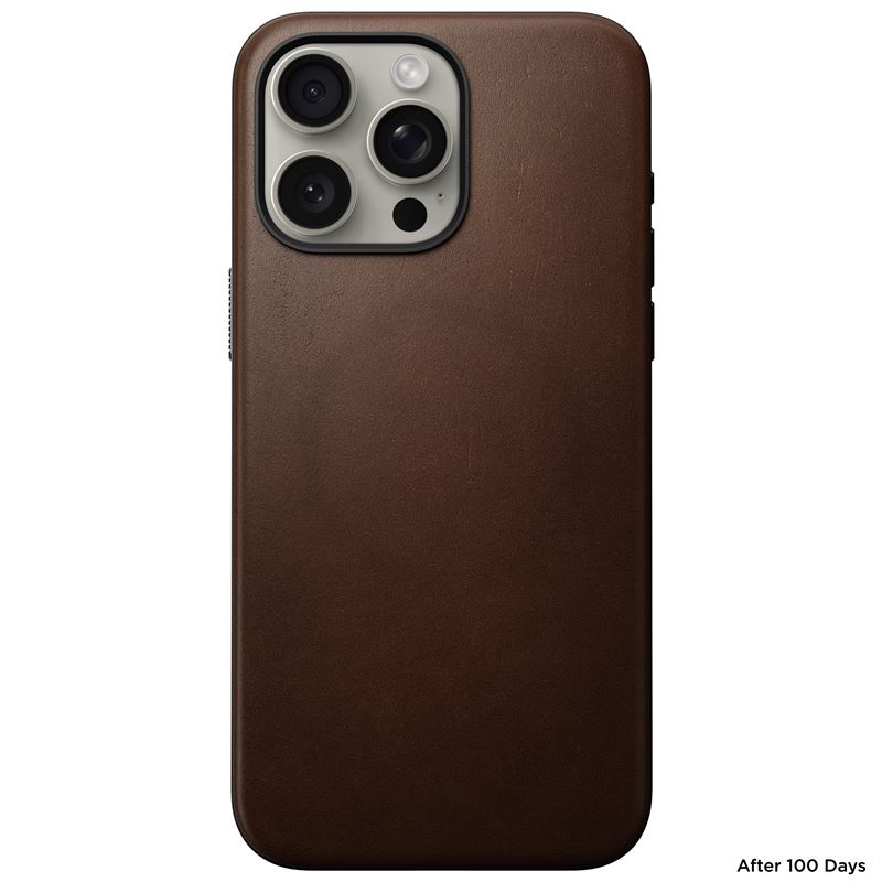 Nomad Modern Leather Pokrowiec brzowe Apple iPhone 15 Pro Max / 4