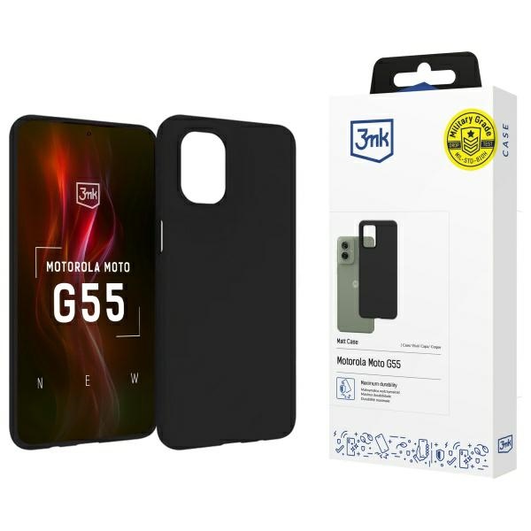 Pokrowiec 3MK Matt Case czarny Motorola Moto G55 5G