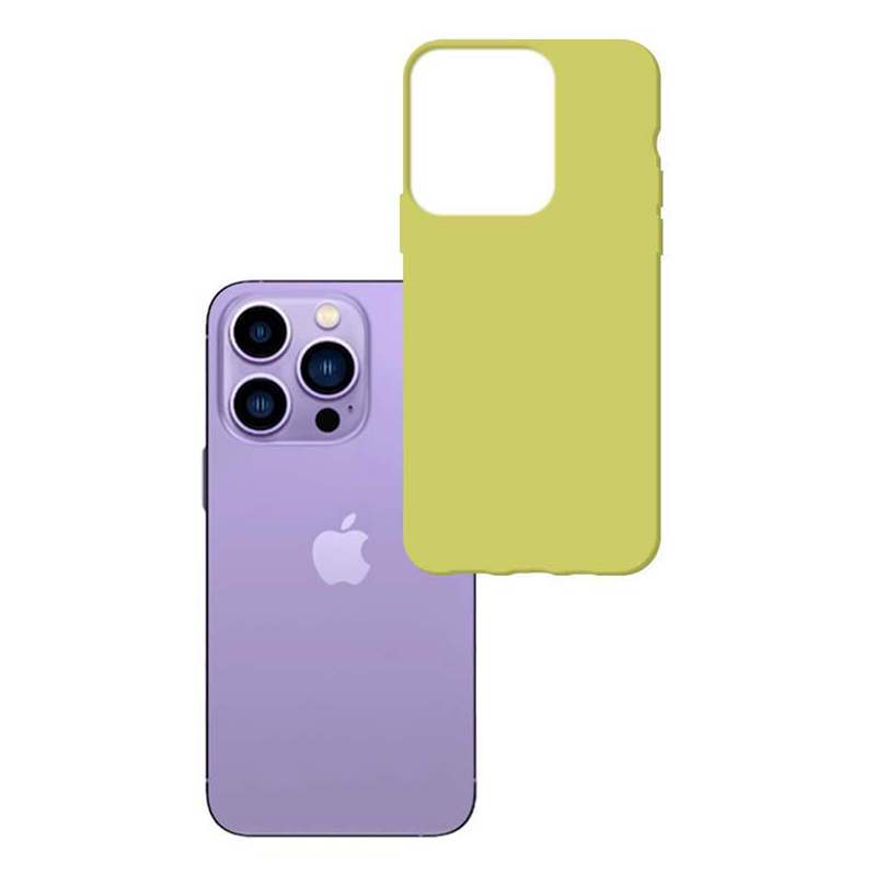 Pokrowiec 3MK Matt Case limonkowy Apple iPhone 14 Pro