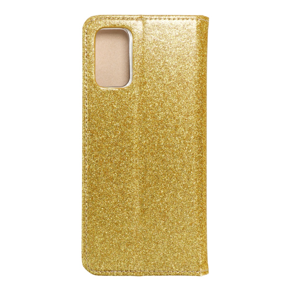 Pokrowiec brokatowy Shining Book zoty Samsung Galaxy S20 Plus