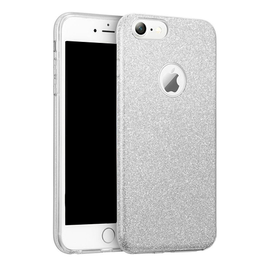 Pokrowiec brokatowy Shining Case srebrny Apple iPhone 6s