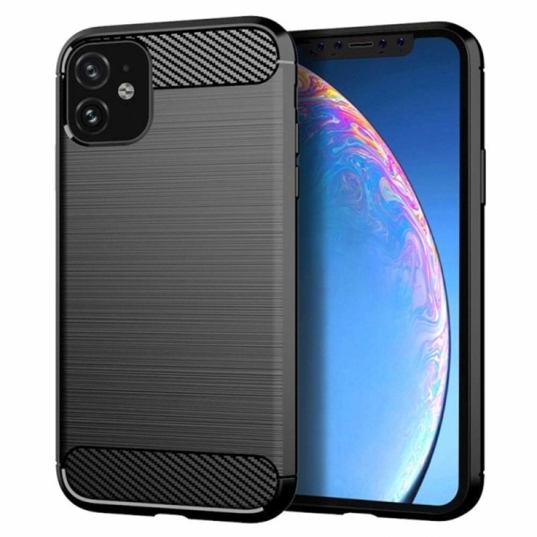 Pokrowiec Carbon Case czarny Apple iPhone 12 Pro