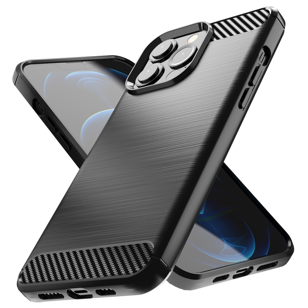 Pokrowiec Carbon Case czarny Apple iPhone 13 Pro Max / 2