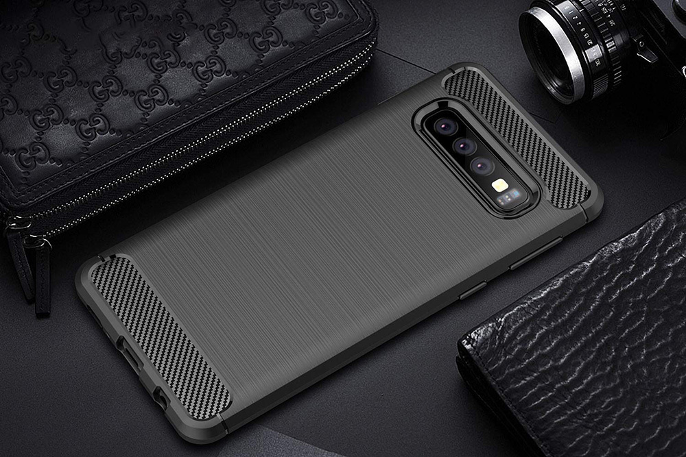 Pokrowiec Carbon Case czarny Apple iPhone 13 Pro Max / 10