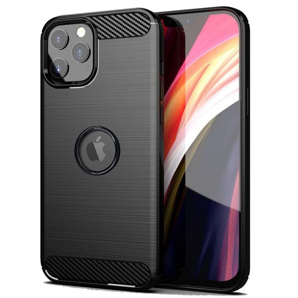 Pokrowiec Carbon Case czarny Apple iPhone 13 Pro