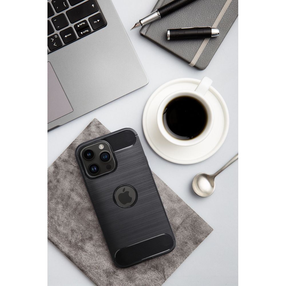 Pokrowiec Carbon Case czarny Apple iPhone 15 Plus / 4