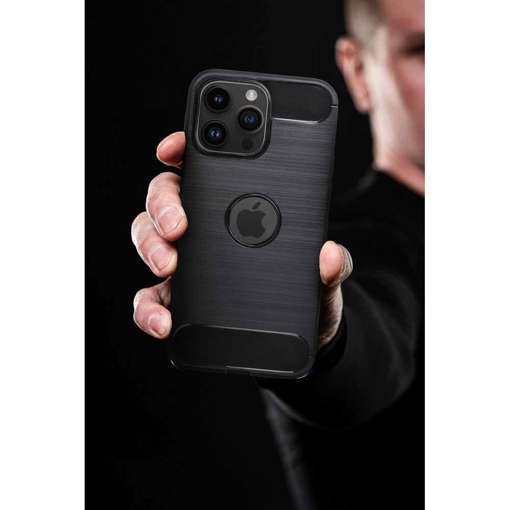 Pokrowiec Carbon Case czarny Apple iPhone 15 Pro / 3