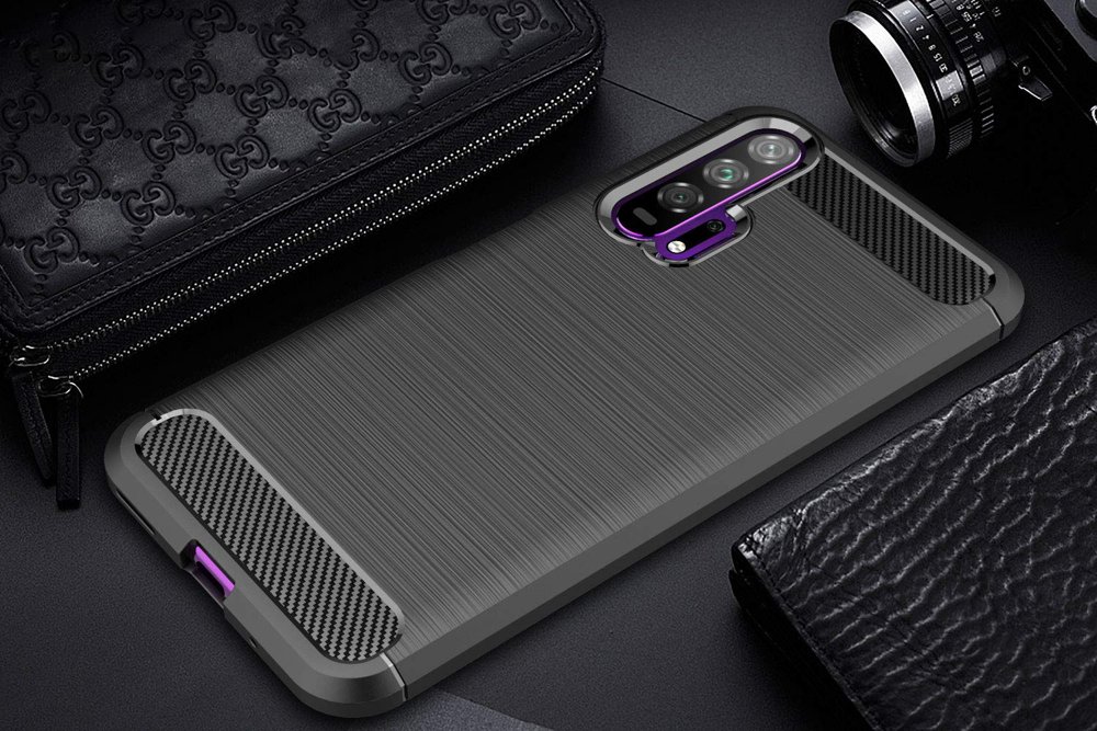 Pokrowiec Carbon Case czarny Huawei Honor 20 / 6