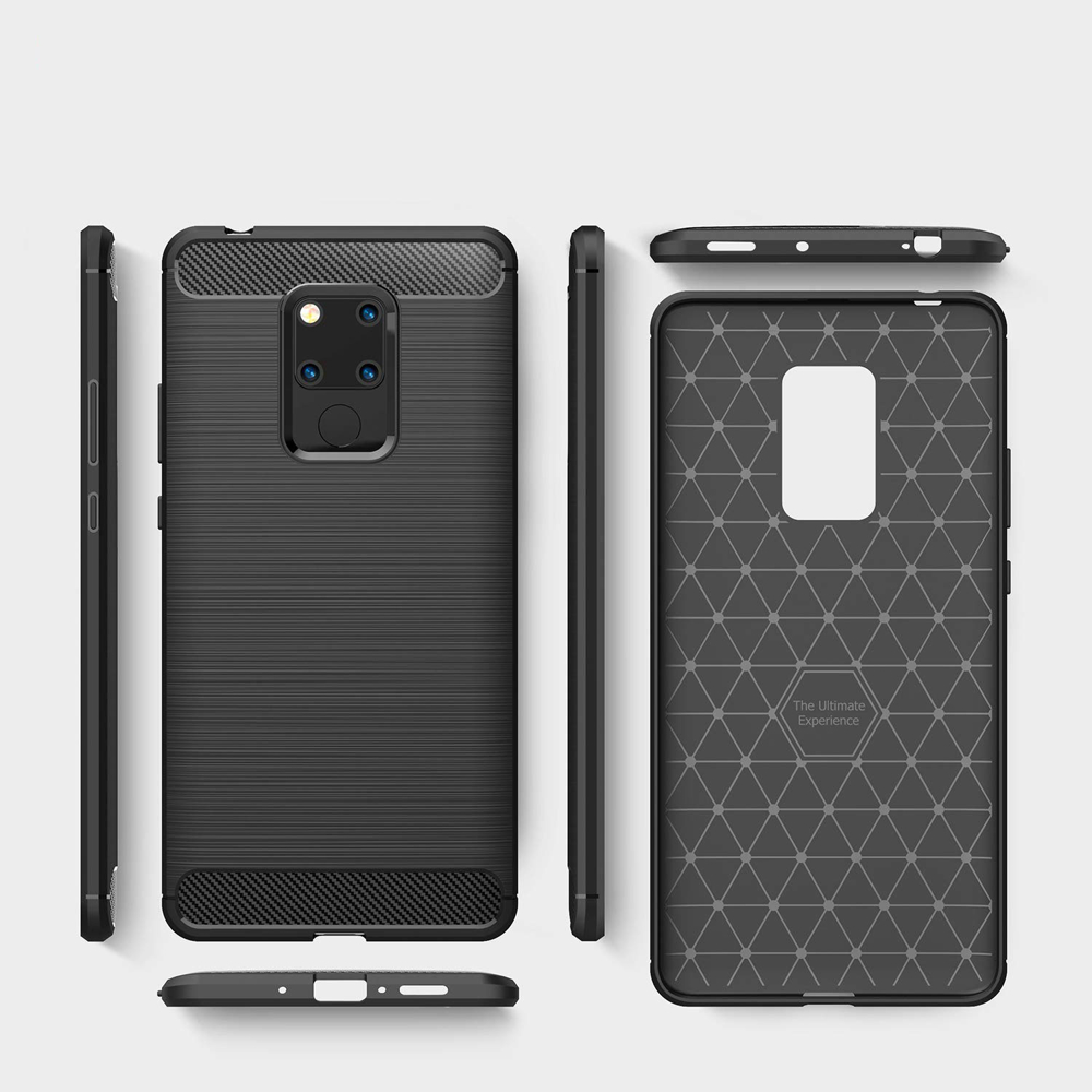 Pokrowiec Carbon Case czarny Huawei Mate 20 / 4