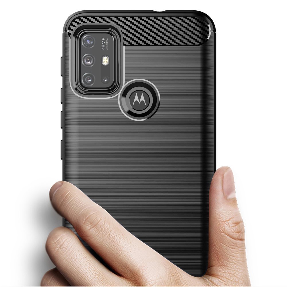 Pokrowiec Carbon Case czarny Motorola moto G10 / 2