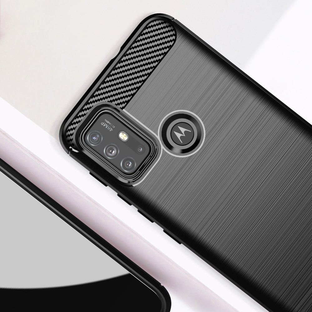 Pokrowiec Carbon Case czarny Motorola moto G10 / 4