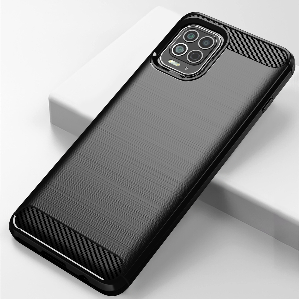 Pokrowiec Carbon Case czarny Motorola Moto G100 / 2