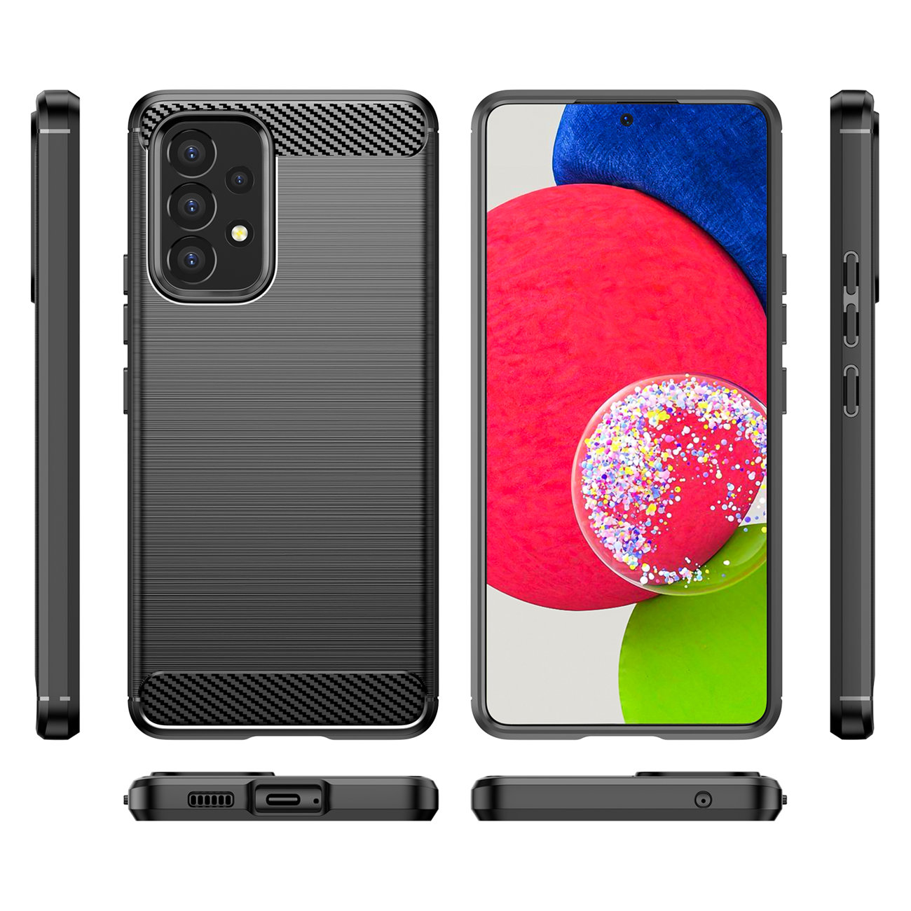 Pokrowiec Carbon Case czarny Samsung Galaxy A53 5G / 8