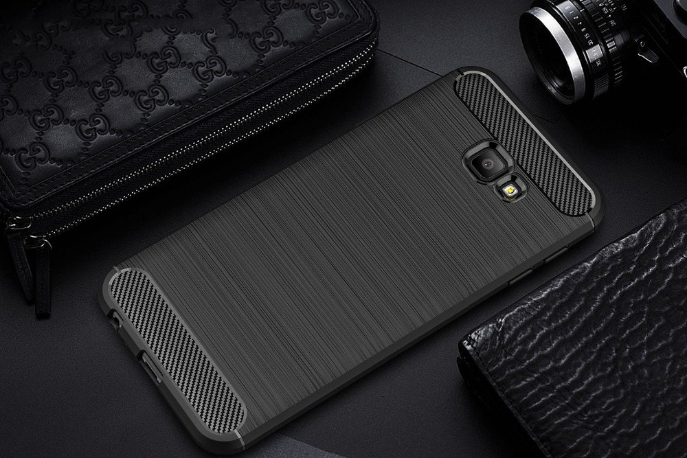 Pokrowiec Carbon Case czarny Samsung Galaxy J4 Plus (2018) / 6