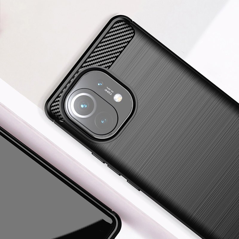 Pokrowiec Carbon Case czarny Xiaomi Mi 11 / 5