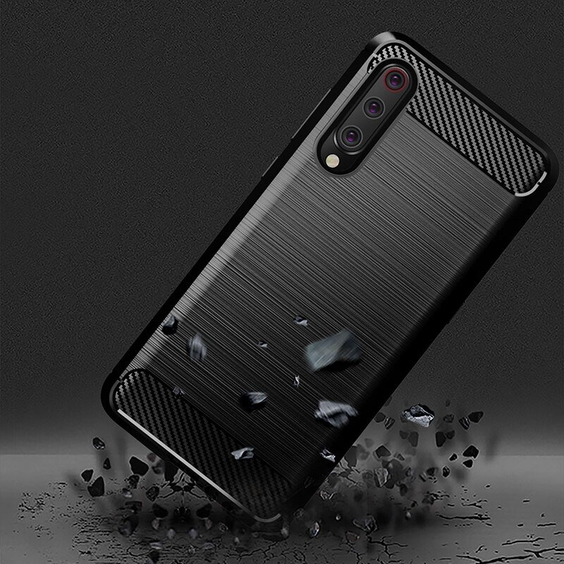 Pokrowiec Carbon Case czarny Xiaomi Mi CC9 / 4