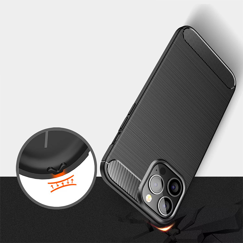 Pokrowiec Carbon Case czarny Xiaomi Redmi 11a / 4