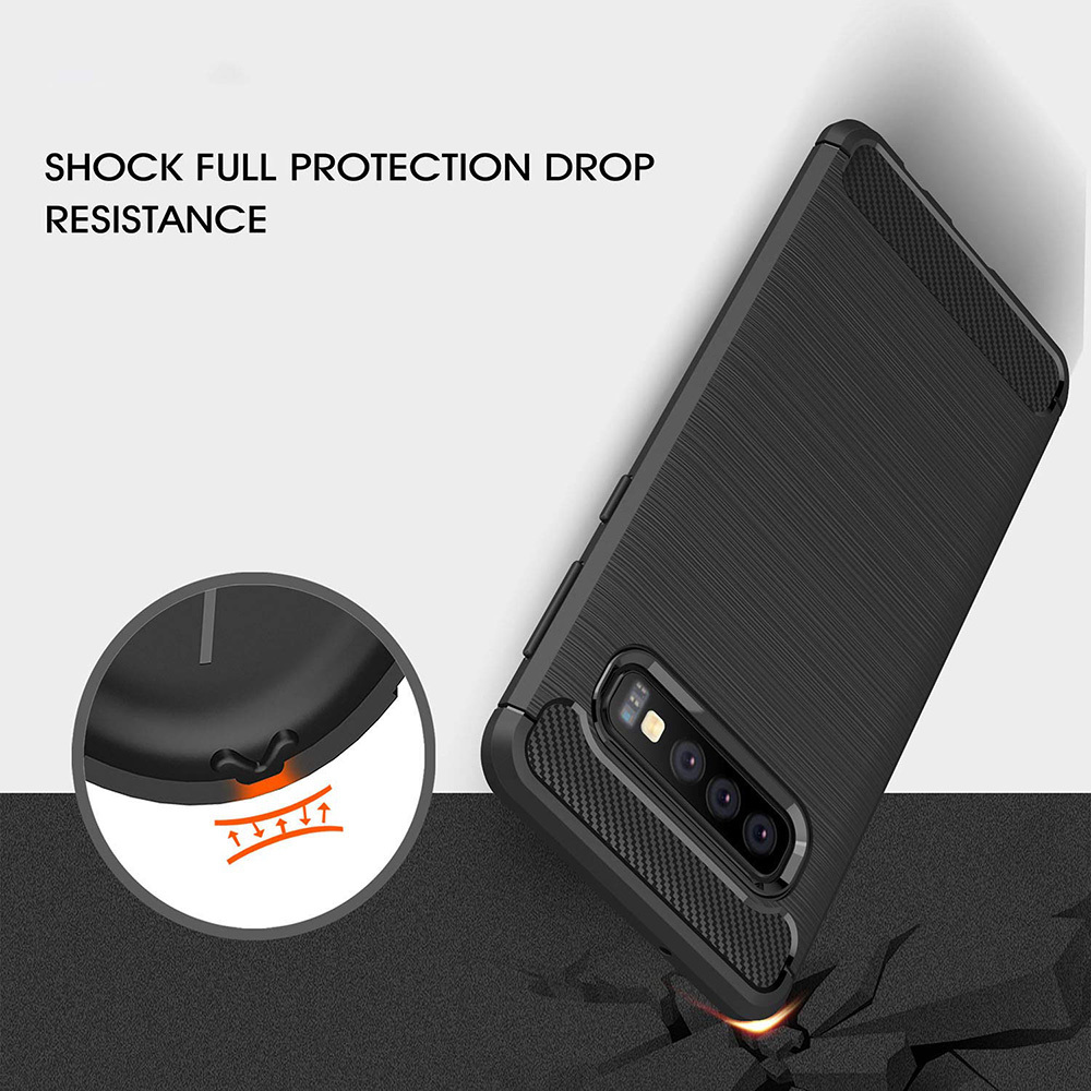 Pokrowiec Carbon Case czarny Xiaomi Redmi 9 / 6