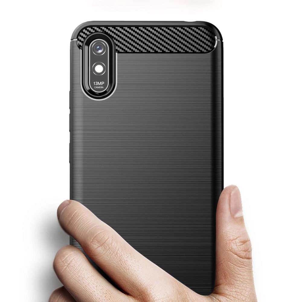 Pokrowiec Carbon Case czarny Xiaomi Redmi 9AT / 7