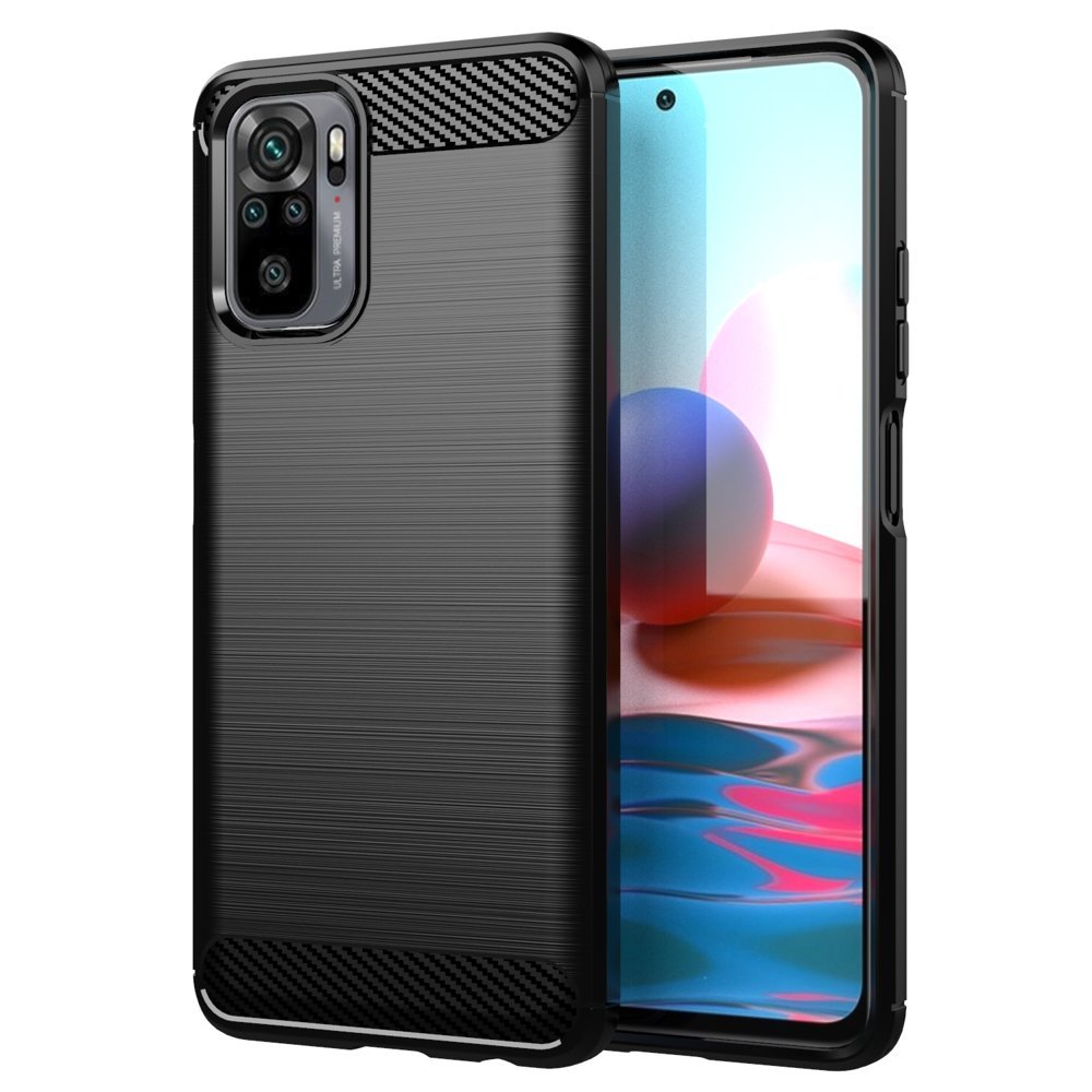 Pokrowiec Carbon Case czarny Xiaomi Redmi Note 10S