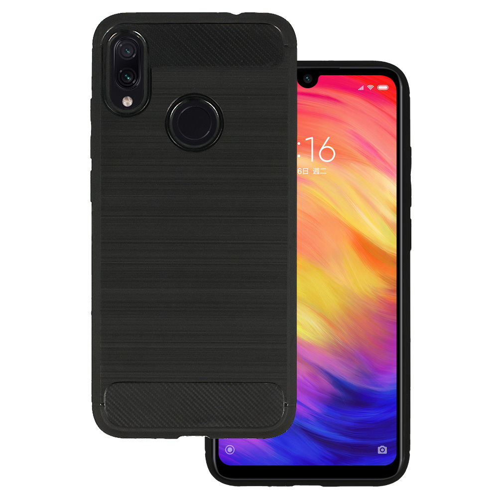 Pokrowiec Carbon Case czarny Xiaomi Redmi Note 7 Pro