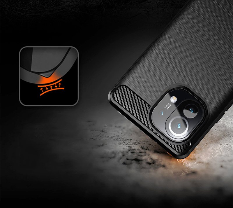 Pokrowiec Carbon Case niebieski Xiaomi Mi 11 / 8