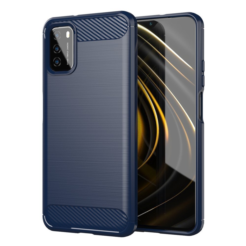 Pokrowiec Carbon Case niebieski Xiaomi Redmi 9T