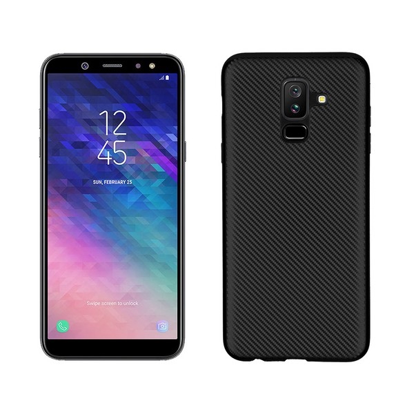 Pokrowiec Carbon Fiber czarny Samsung Galaxy A6 Plus (2018)