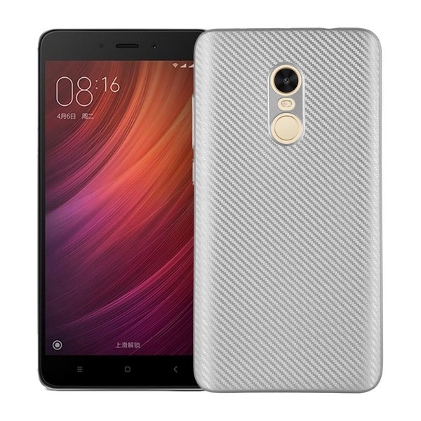 Pokrowiec Carbon Fiber srebrny Xiaomi Redmi 4X