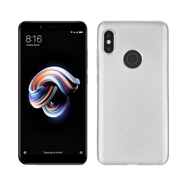 Pokrowiec Carbon Fiber srebrny Xiaomi Redmi A2