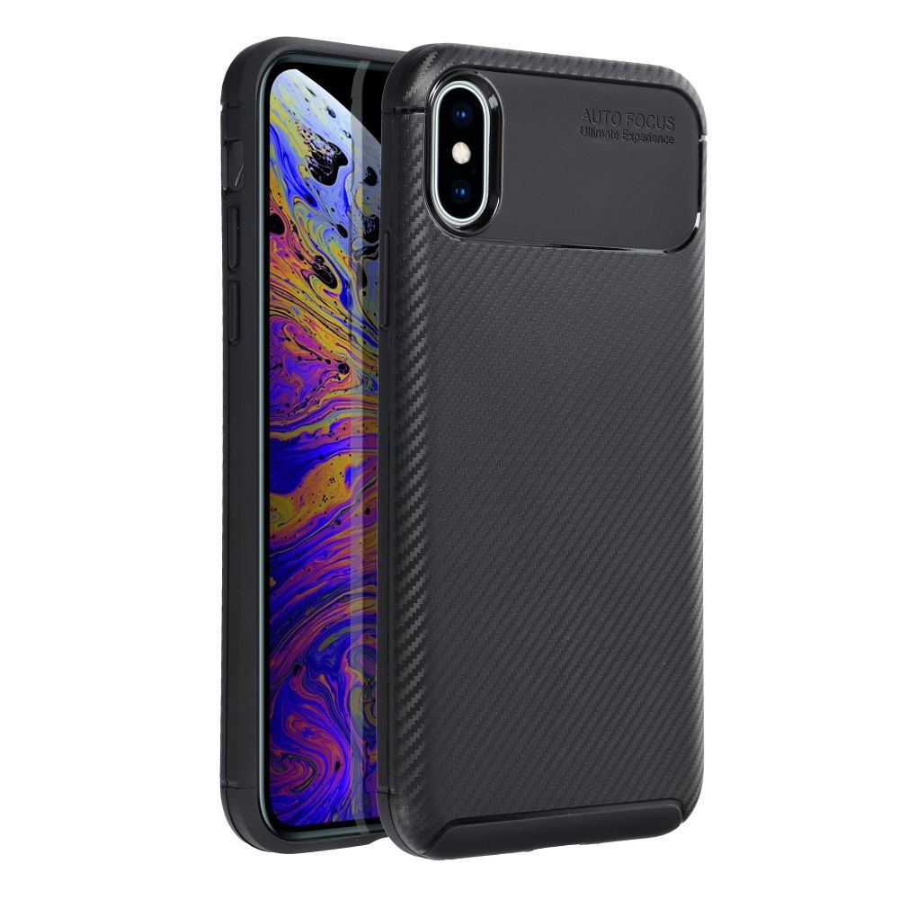 Pokrowiec Carbon Premium czarny Apple iPhone X