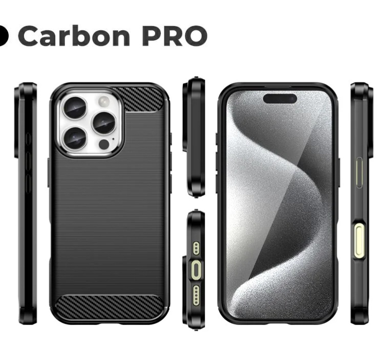 Pokrowiec Carbon Pro czarny Apple iPhone 16 Pro