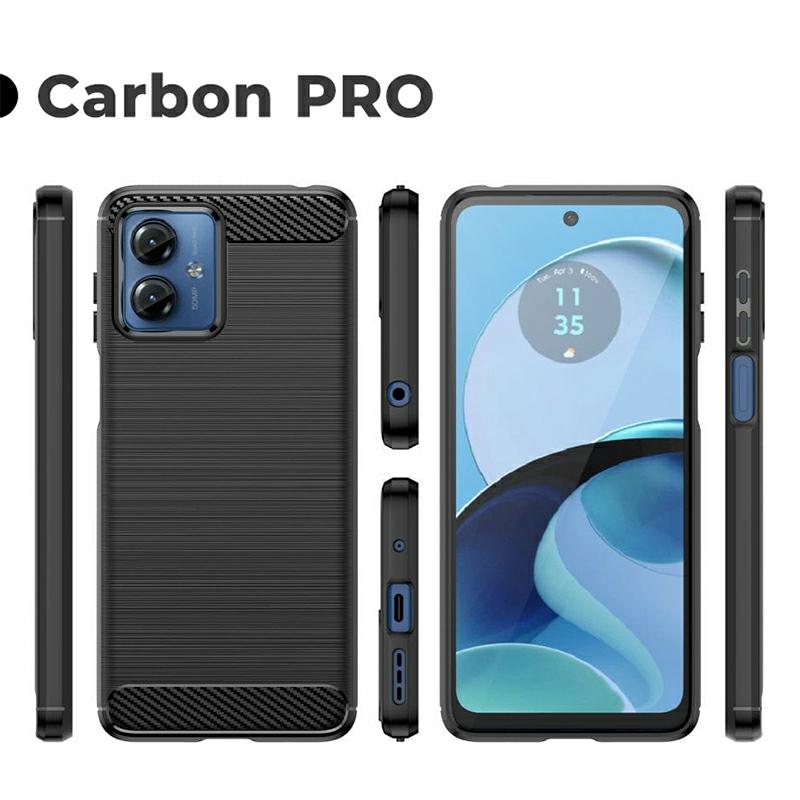 Pokrowiec Carbon Pro czarny Motorola Moto G54 5G