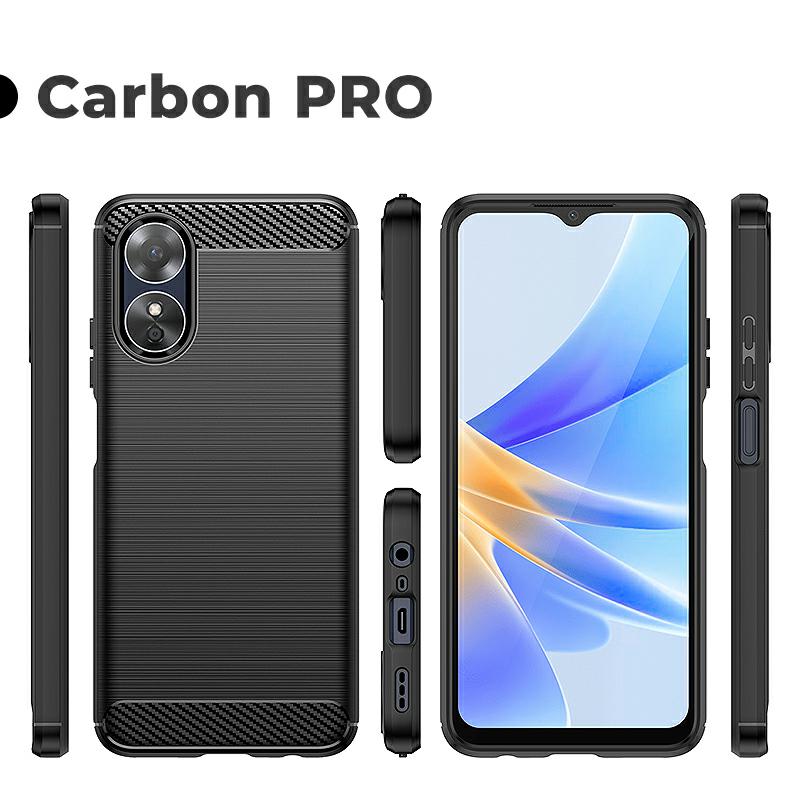 Pokrowiec Carbon Pro czarny Oppo A17 / 4