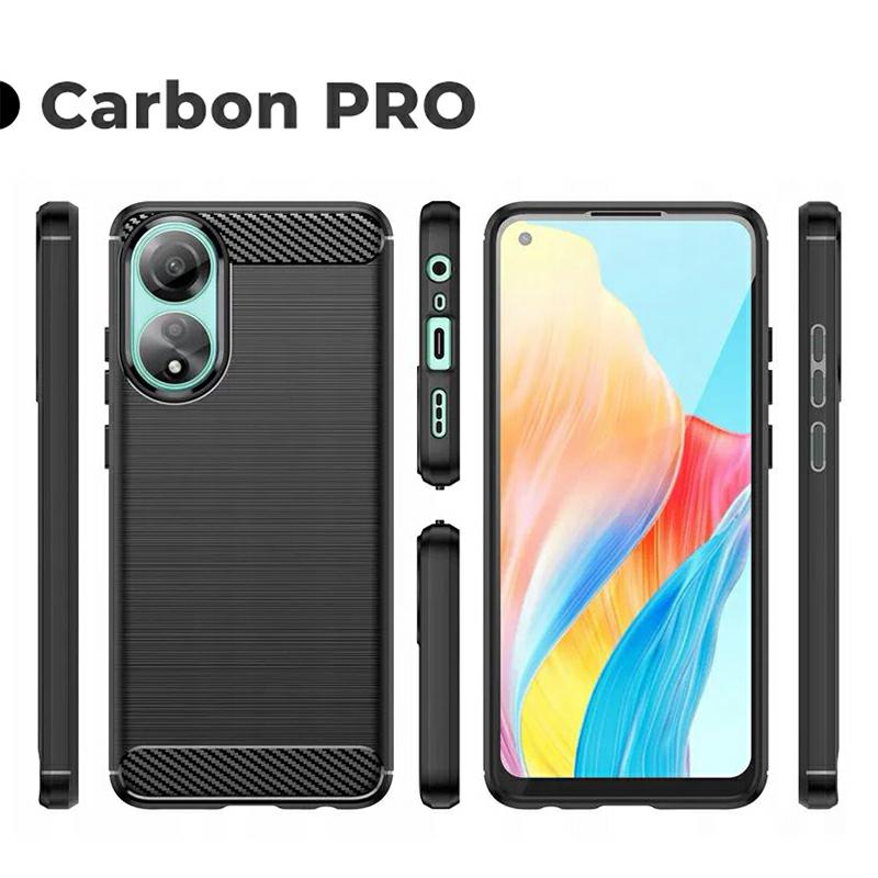 Pokrowiec Carbon Pro czarny Oppo A18