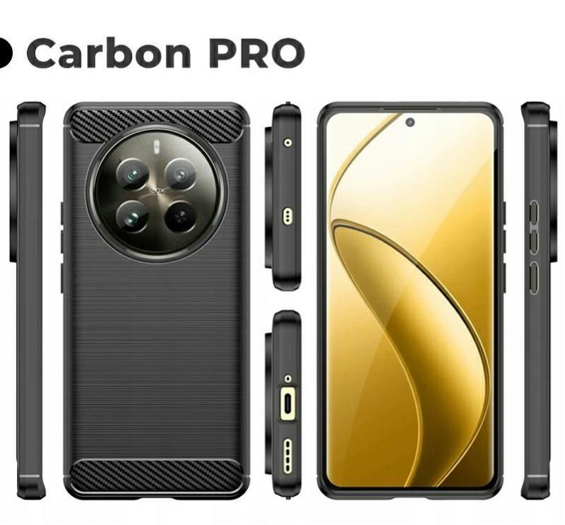 Pokrowiec Carbon Pro czarny Realme 12 Plus 5G