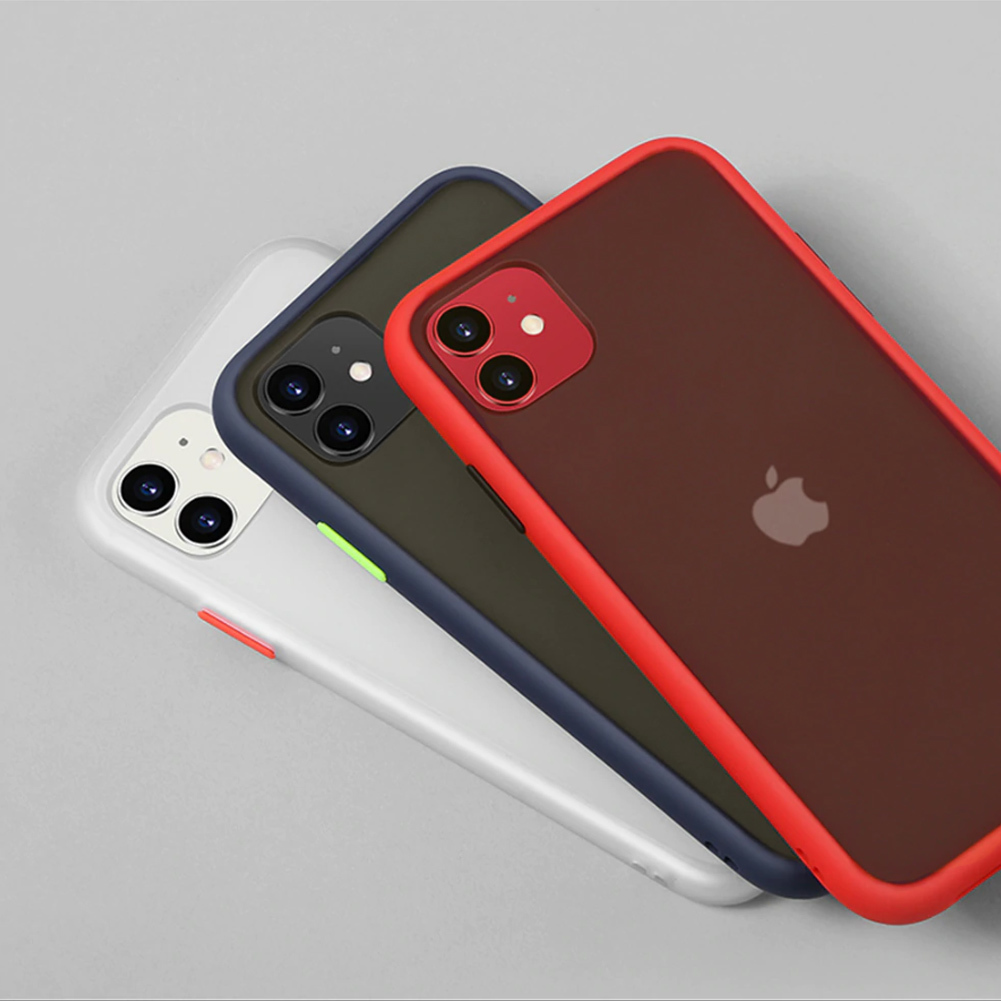Pokrowiec Color Button przeroczysty Apple iPhone SE 2020 / 7