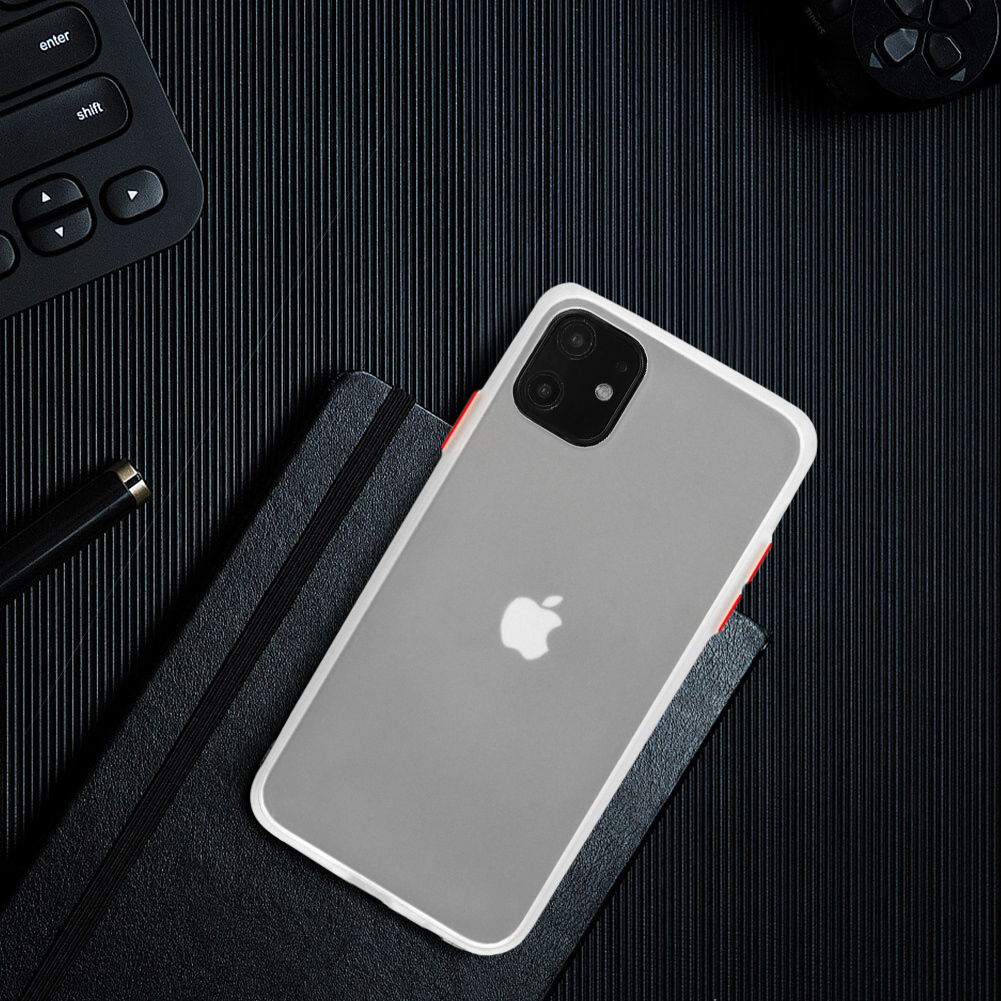 Pokrowiec Color Button przeroczysty Apple iPhone SE 2020 / 9