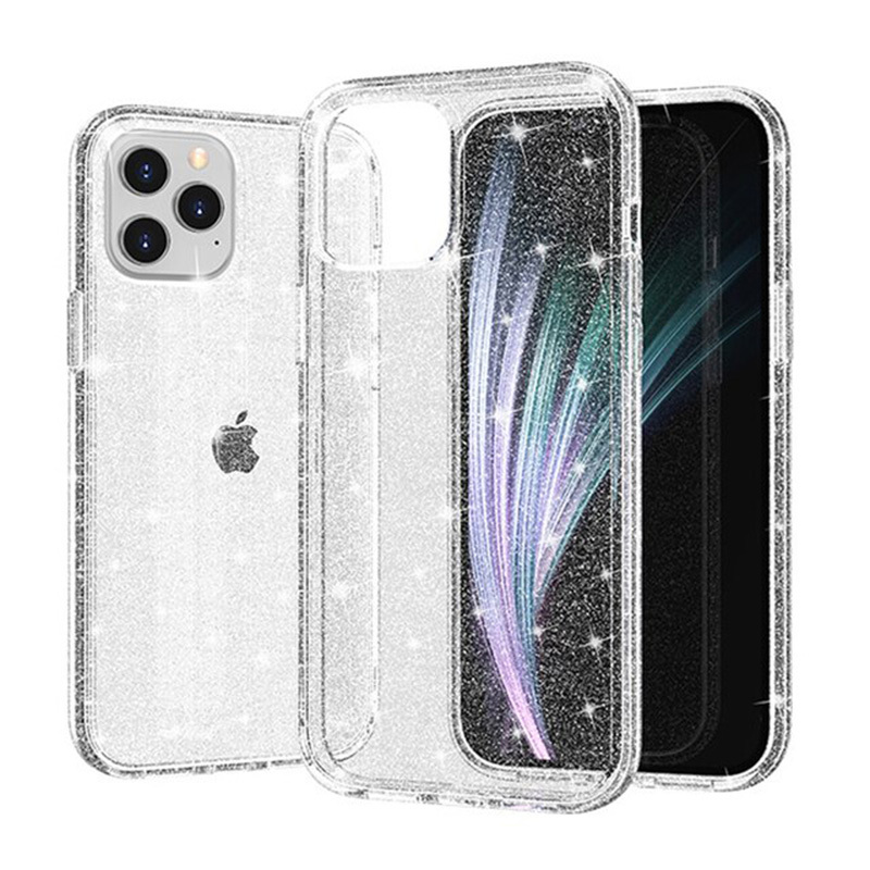 Pokrowiec Crystal Glitter Case srebrny Apple iPhone 13 Pro Max / 2