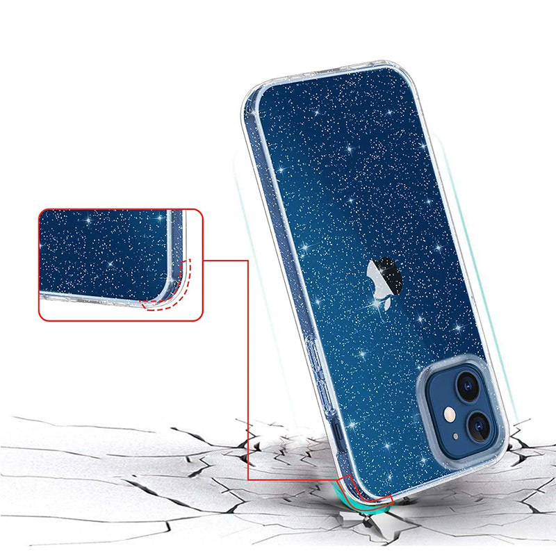 Pokrowiec Crystal Glitter Case srebrny Samsung A22 4G / 5